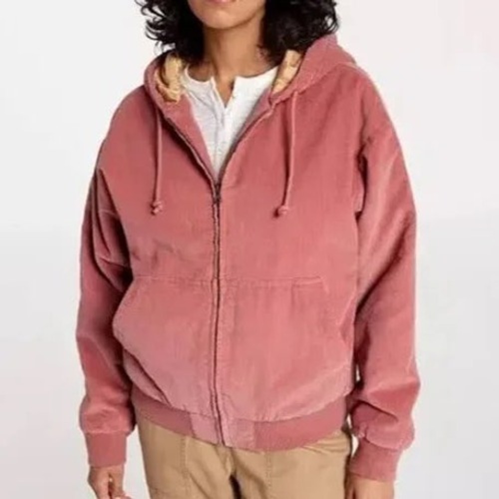 Alpine Design Womens Cord Quilted FZ Hood Sedona Clay Jacket Medium NWT